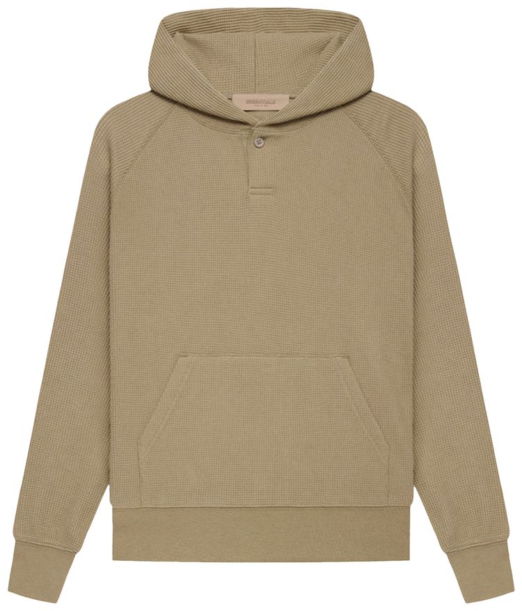 Fear of God Essentials Kids Waffle Henley Hoodie Oak