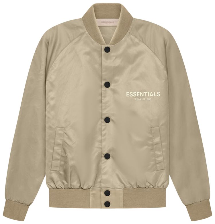 Fear of God Essentials Kids Baseball Jacket Oak