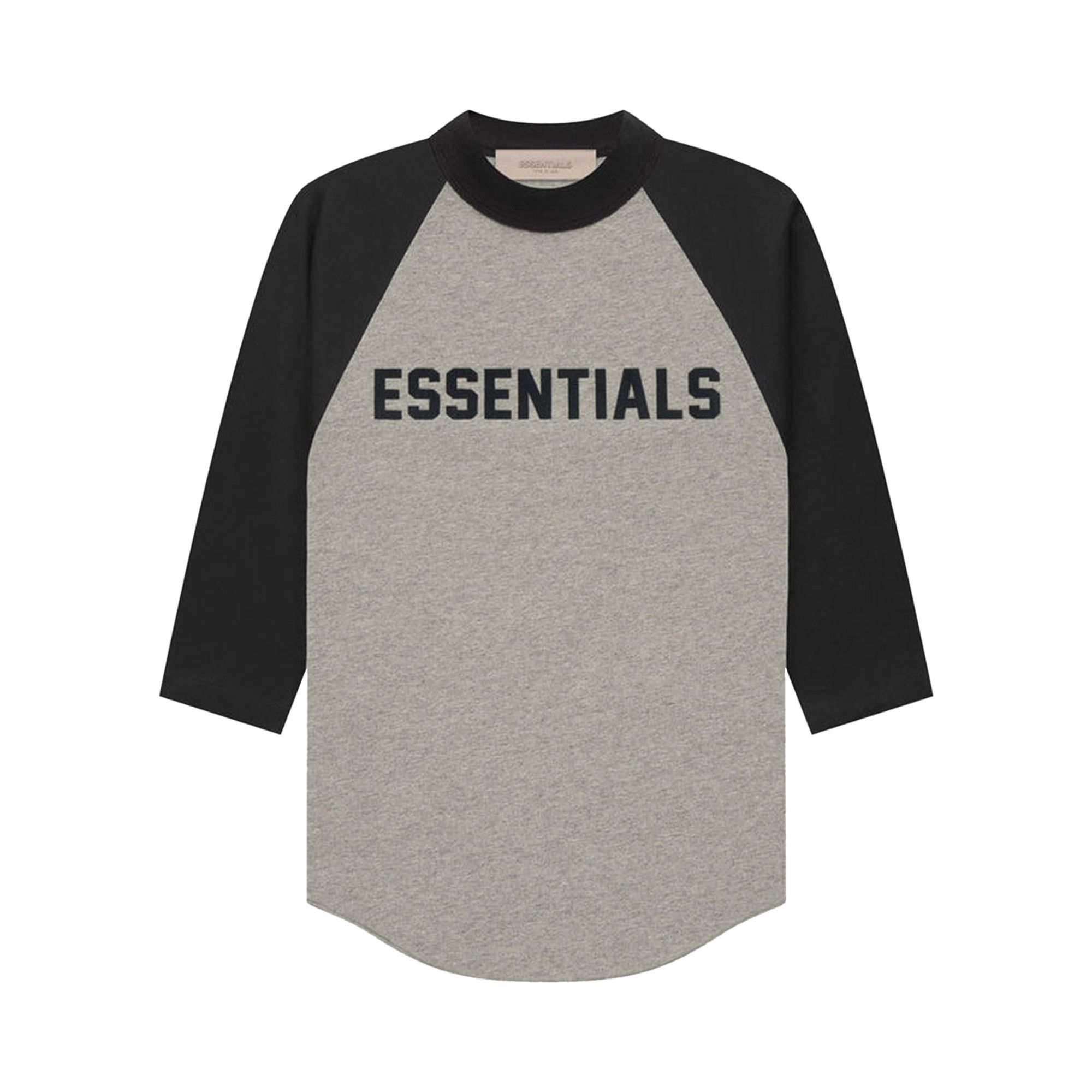 Buy Fear of God Essentials Kids 3/4 Sleeve Baseball Tee 'Dark Oatmeal 