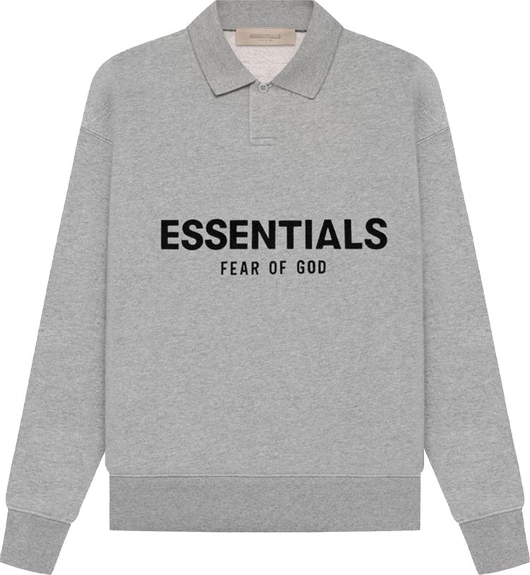 Fear of God Essentials Kids Essentials Long-Sleeve Polo 'Dark Oatmeal'
