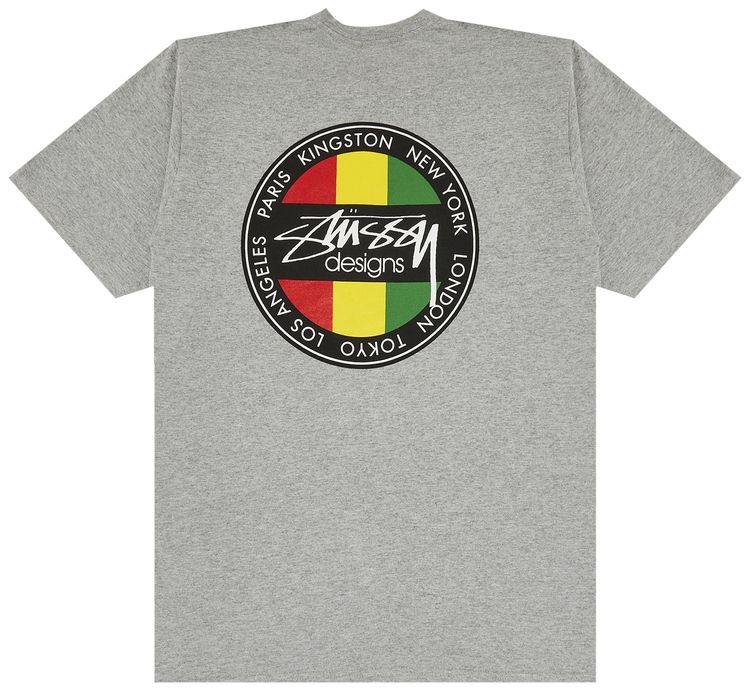 Stussy Kingston Dot Tee Grey Heather
