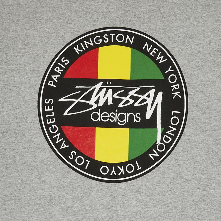 Stussy Kingston Dot Tee Grey Heather