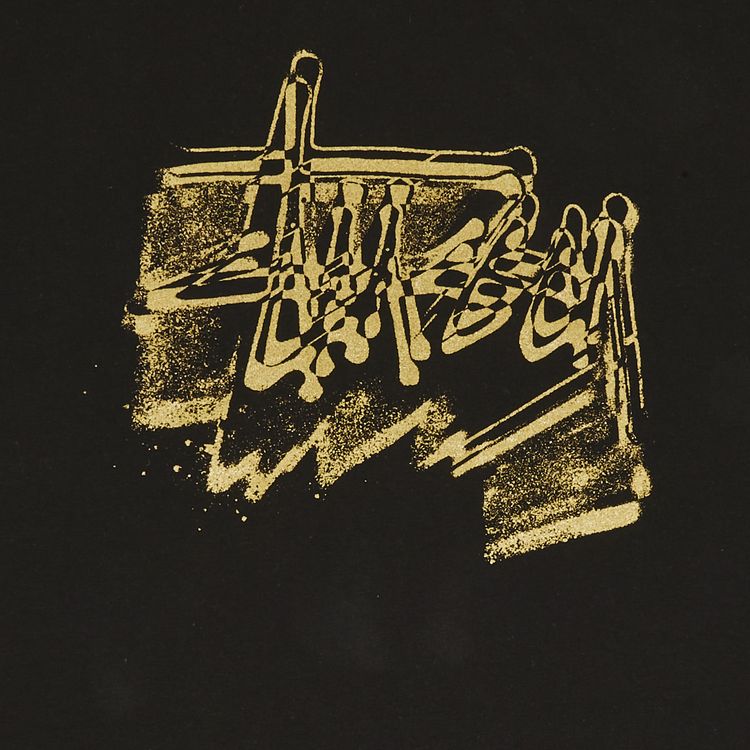 Stussy Brushed Gold Tee Black