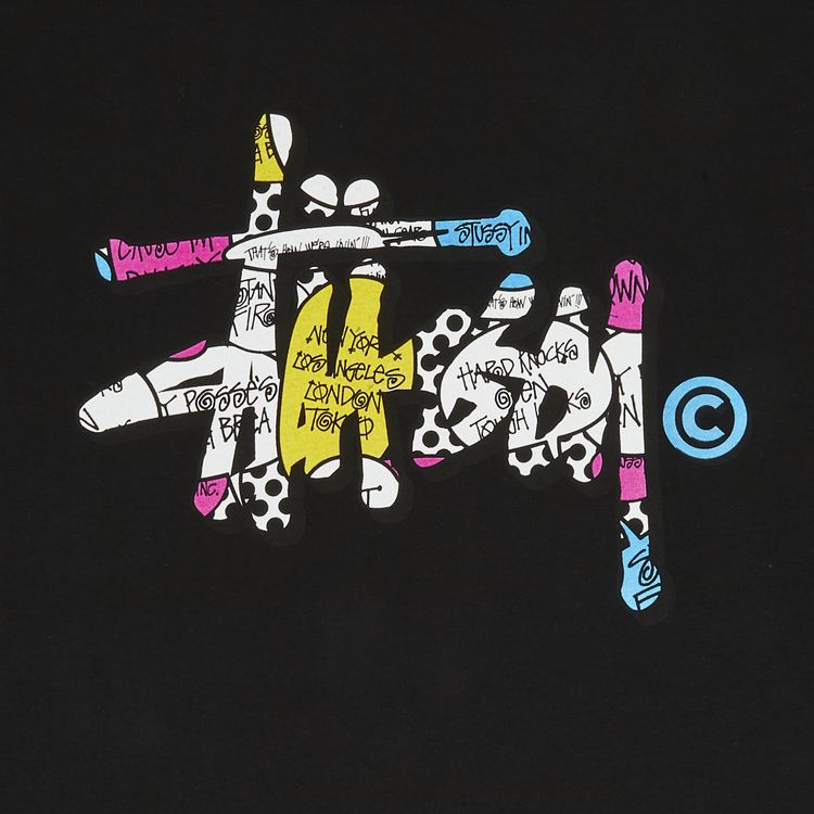 Stussy Gear Script Tee Long Sleeve Black