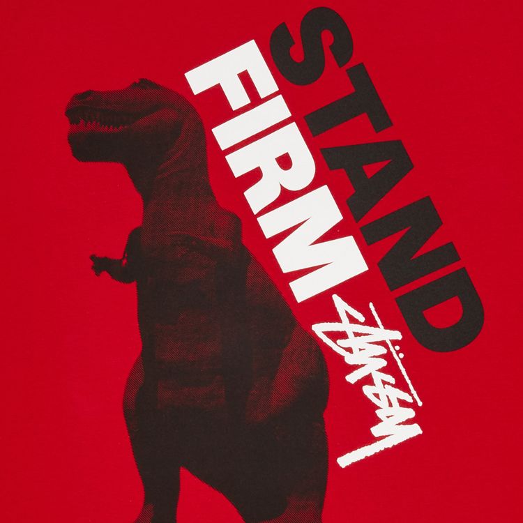 Stussy Stand Firm Dino Tee Red