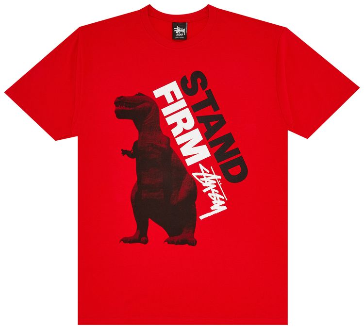 Stussy Stand Firm Dino Tee Red