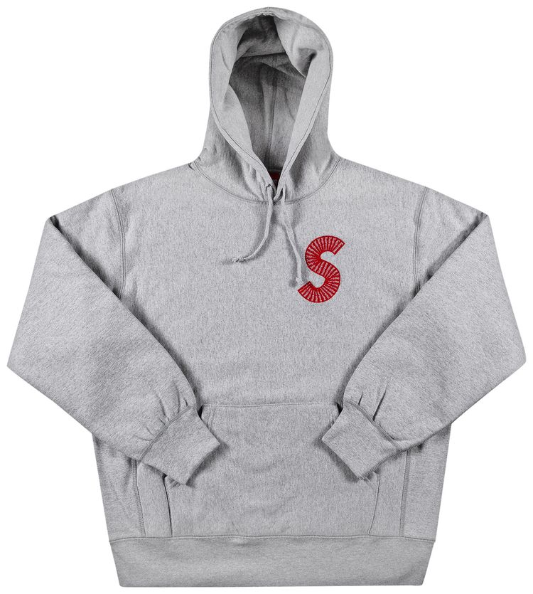 Supreme S Logo Hooded Sweatshirt Heather Grey