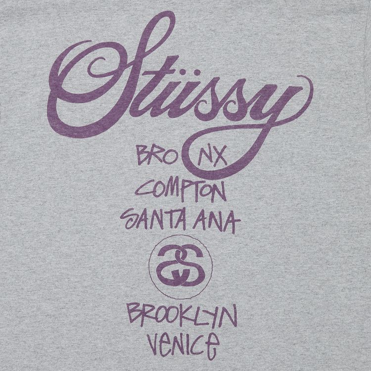 Stussy World Tour Tee GreyPurple