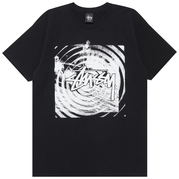 Stussy Surf Swirls Tee BlackWhite