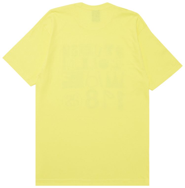 Stussy World Wide 1980 Multifont Tee Yellow