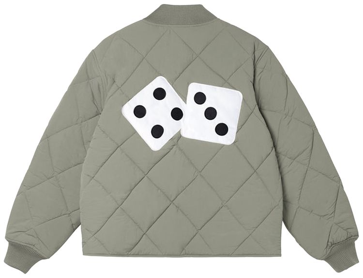 Stussy Dice Quilted Liner Jacket Olive