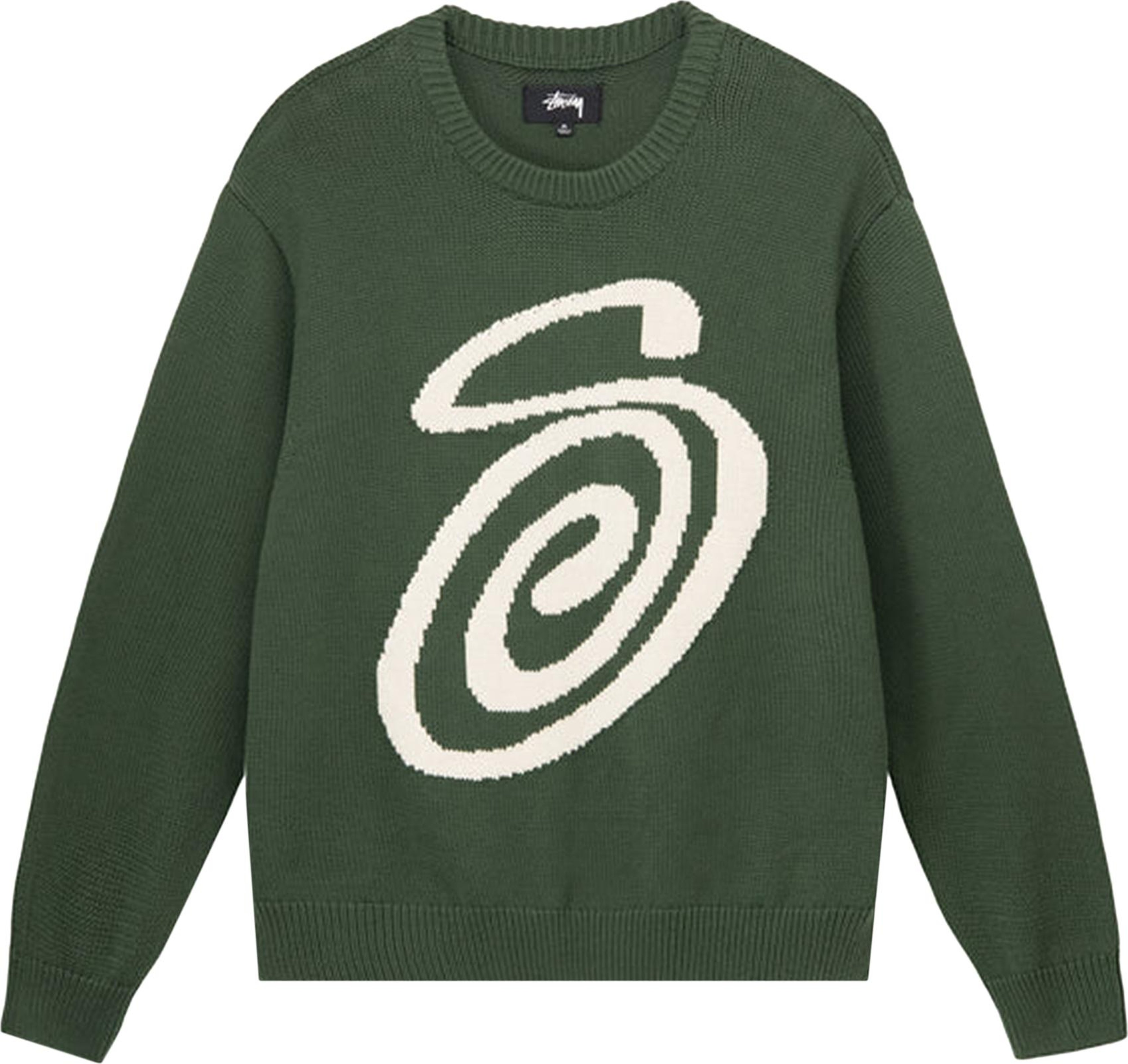Buy Stussy Curly S Sweater 'Green' - 117073 GREE | GOAT