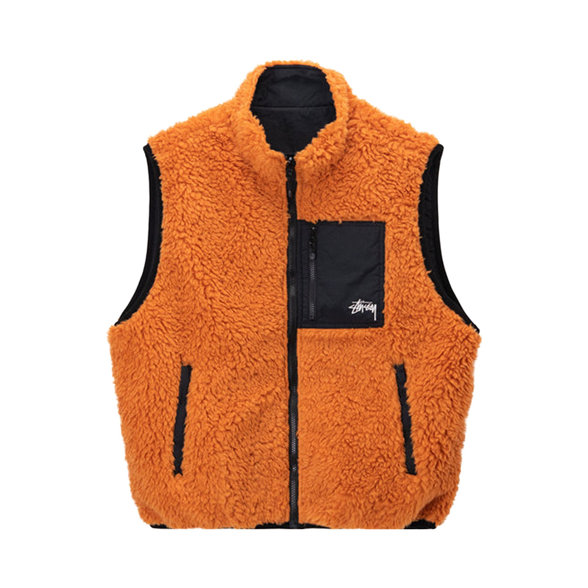 Buy Stussy Sherpa Vest 'Orange' - 118506 ORAN | GOAT