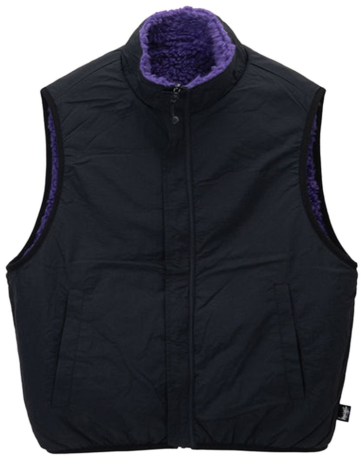 Stussy Sherpa Vest Purple