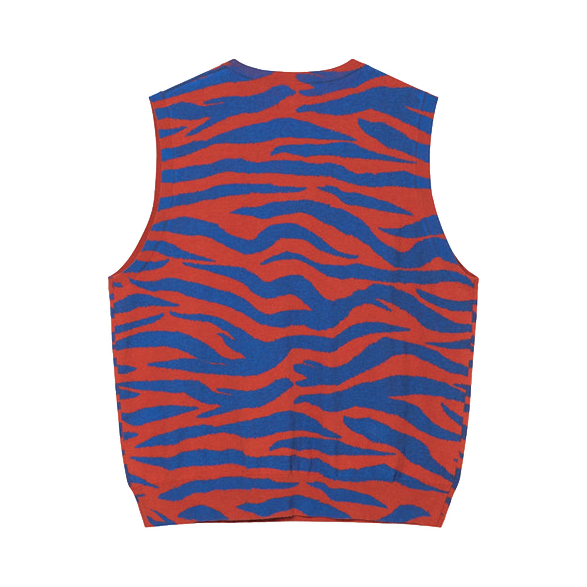 Buy Stussy Tiger Printed Sweater Vest 'Red' - 117139 RED | GOAT