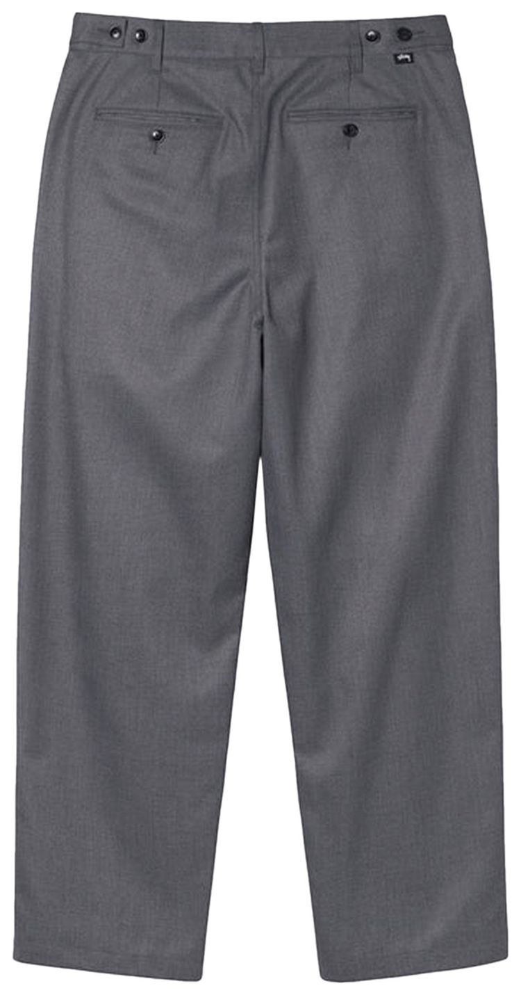 Stussy Volume Pleated Trouser Grey
