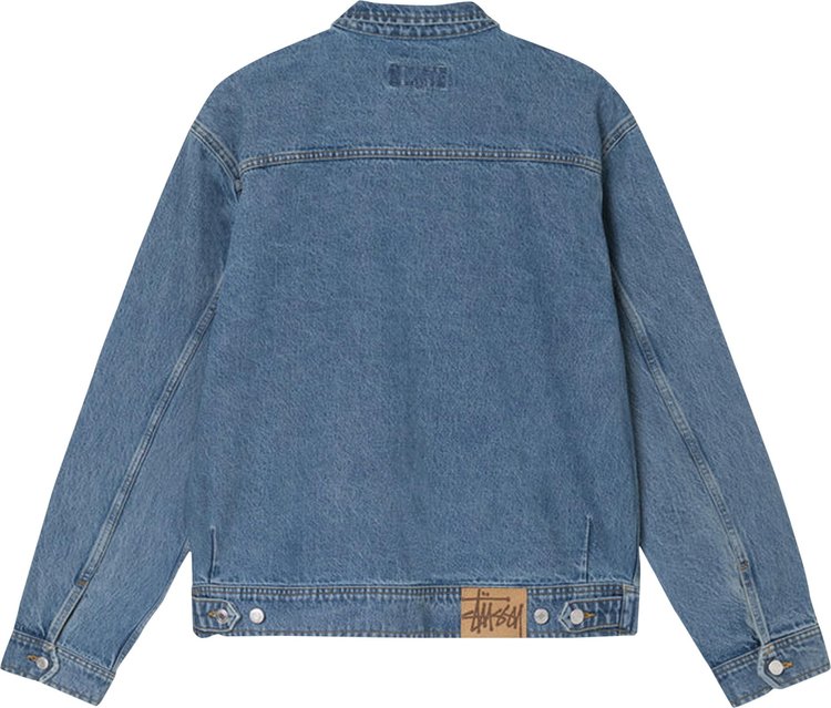 Stussy Denim Zip Work Jacket Washed Blue