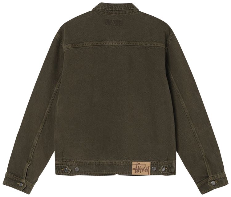 Stussy Denim Zip Work Jacket Olive