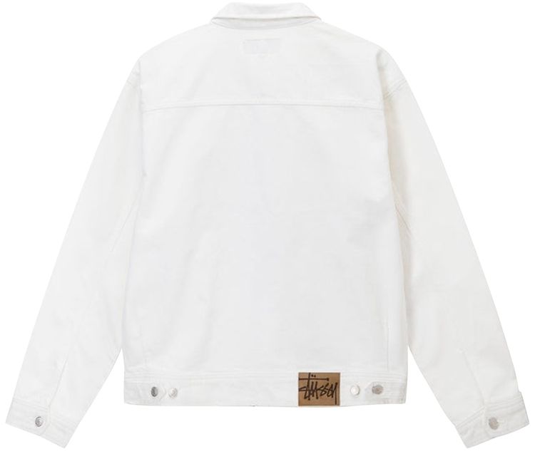 Stussy Overdyed Zip Work Jacket White