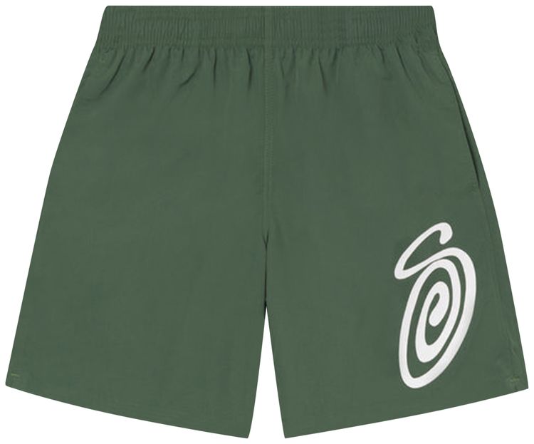 Stussy Curly S Water Short Pine