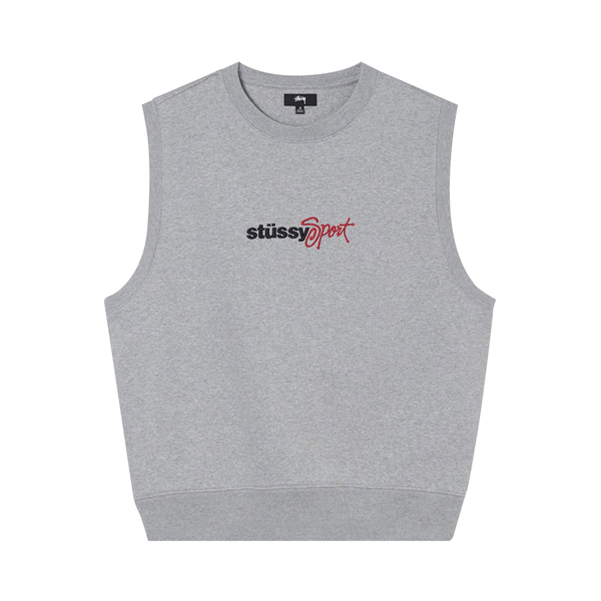 Buy Stussy Sport Fleece Vest Grey Heather 118489 GREY GOAT