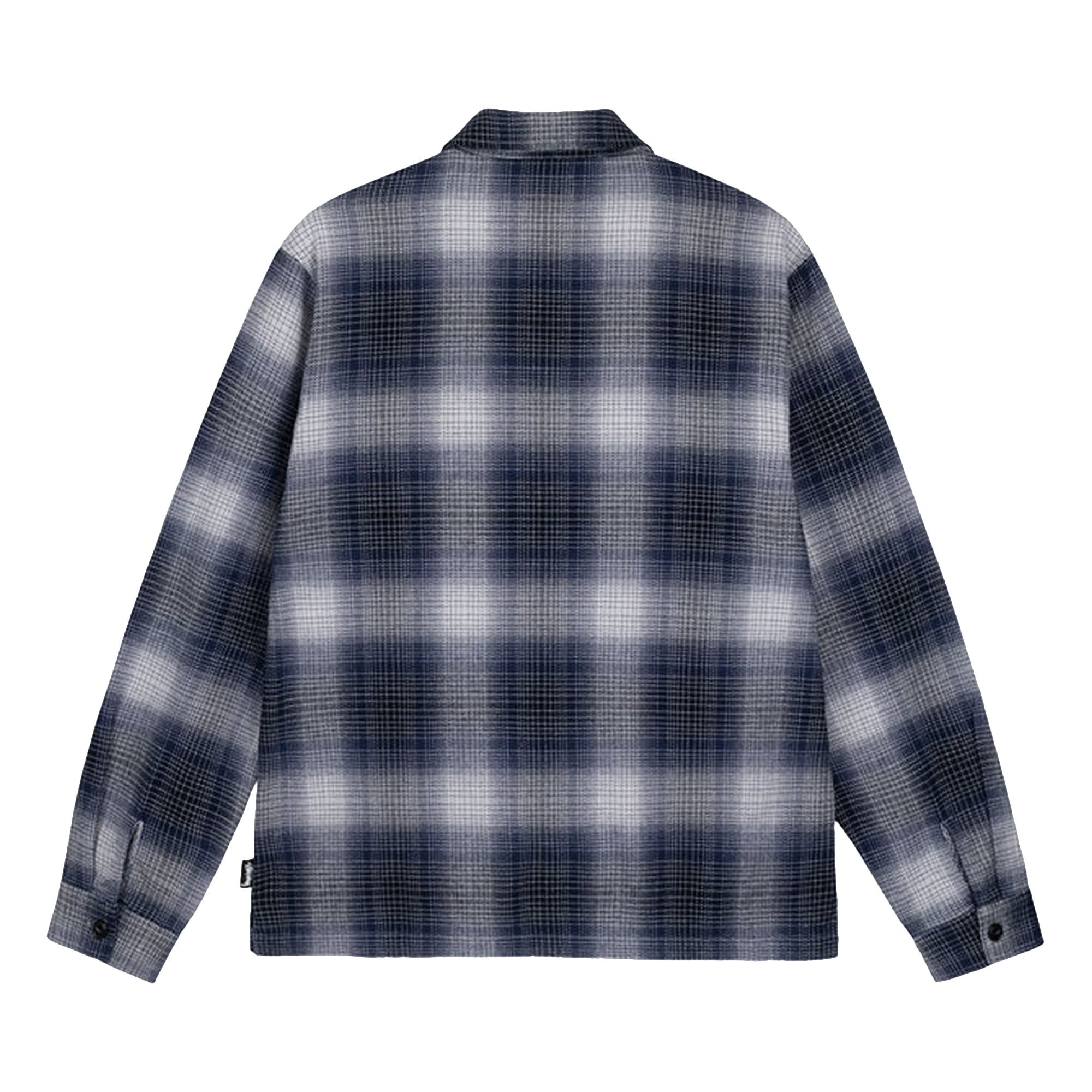 Buy Stussy Jack Shadow Plaid Zip Shirt 'Navy' - 1110251 NAVY | GOAT