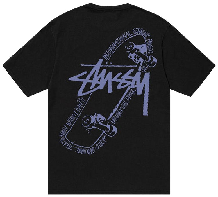 Stussy Skate Posse Pigment Dyed Tee Black