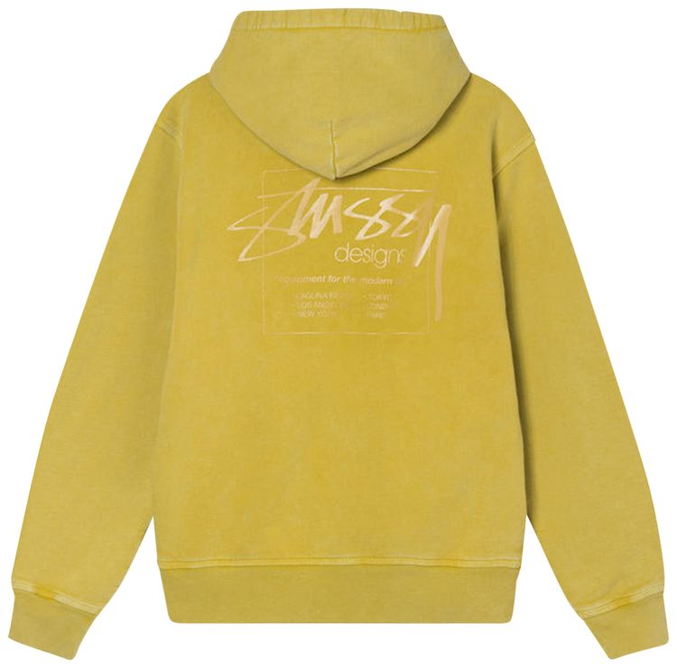 Stussy Dyed Stussy Designs Hoodie Yellow