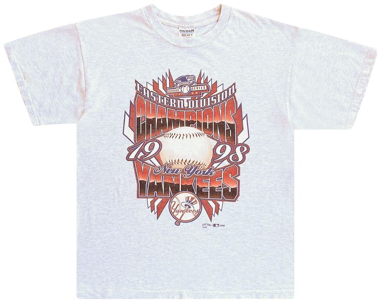 Vintage 1998 New York Yankees Division Champs Tee Grey