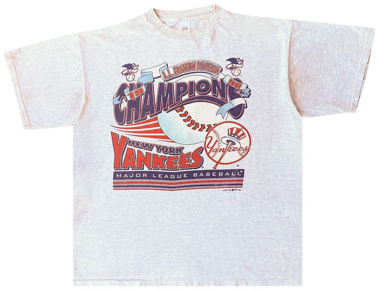 Vintage 1996 New York Yankees Division Champs Tee Grey
