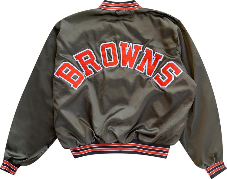 Vintage 1990s Cleveland Browns Jacket Olive