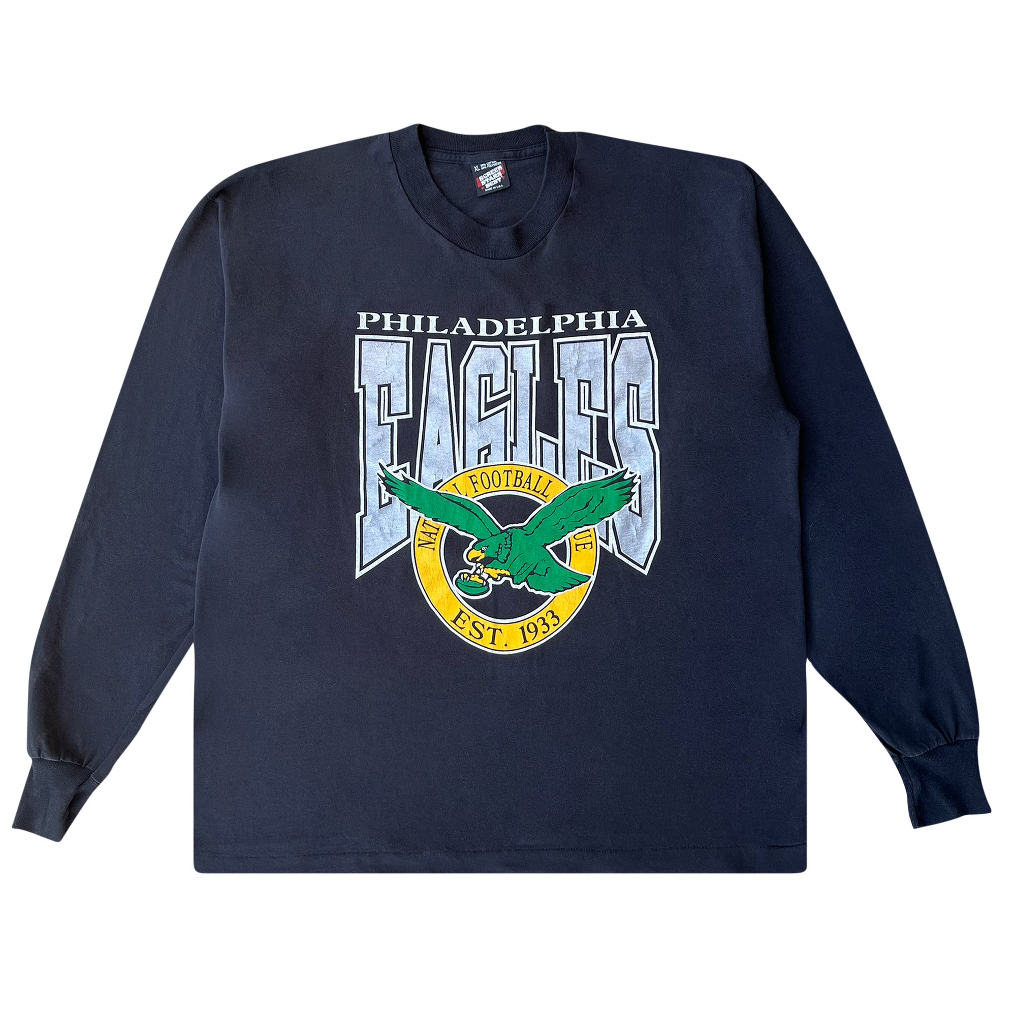 Buy Vintage 1990's Philadelphia Eagles Long-Sleeve Tee 'Black