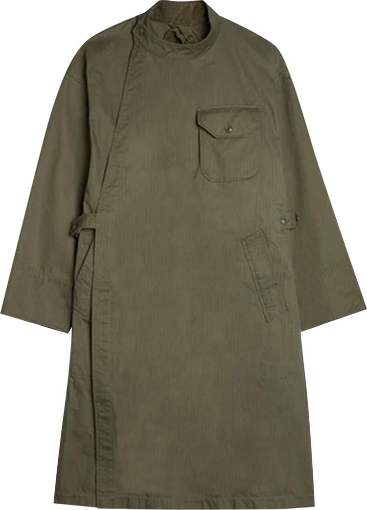 Engineered Garments Cotton Herringbone Twill MG Coat 'Olive'