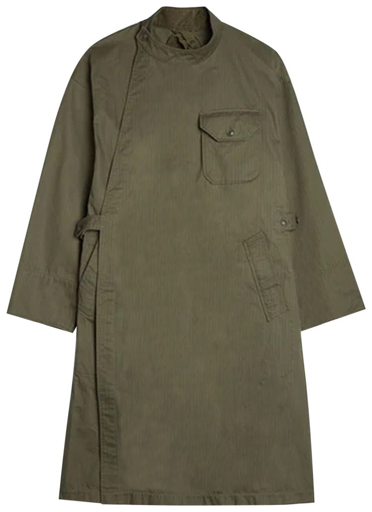 Engineered Garments Cotton Herringbone Twill MG Coat 'Olive'