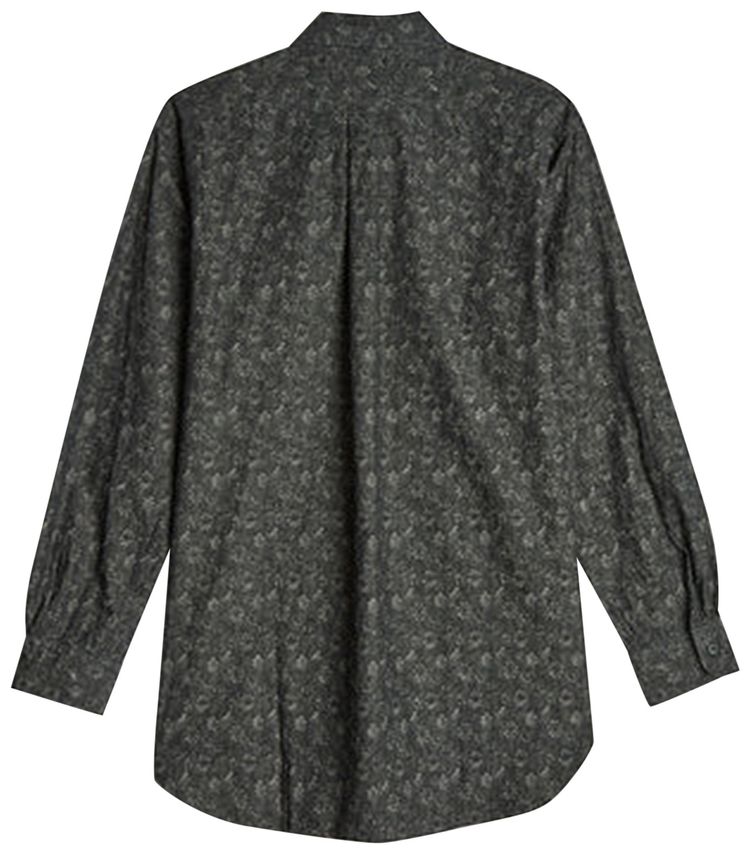 Engineered Garments Rounded Collar Shirt Grey Floral