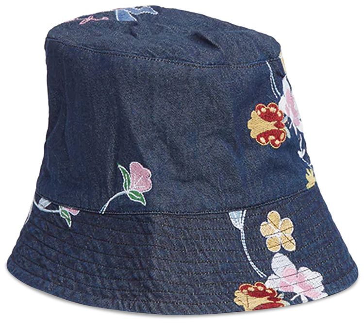 Engineered Garments Bucket Hat Indigo Denim Floral