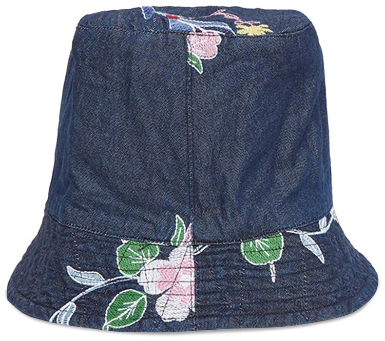 Engineered Garments Bucket Hat Indigo Denim Floral