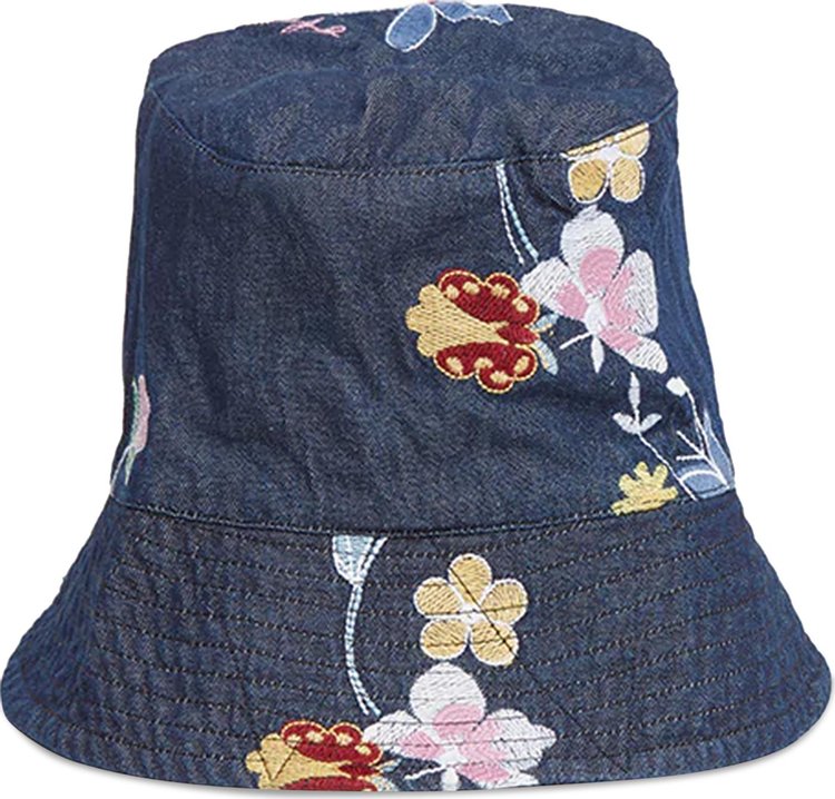 Engineered Garments Bucket Hat 'Indigo Denim Floral'