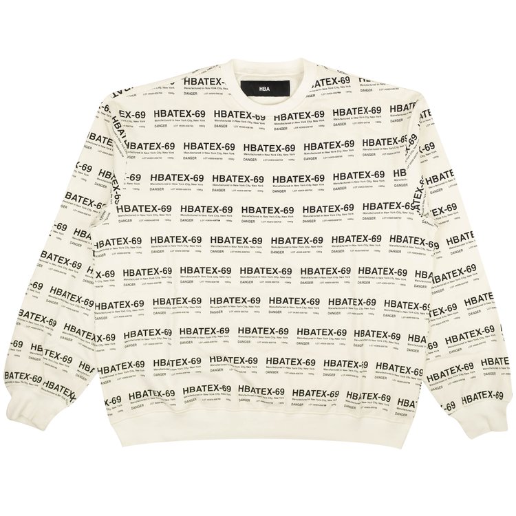 Hood By Air Printed Sweatshirt 'White'