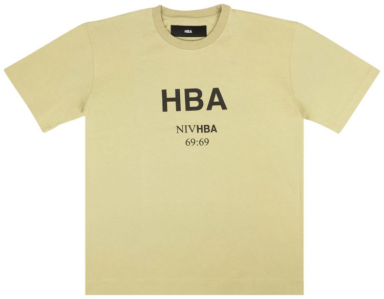 Hood By Air Logo Short Sleeve T Shirt Beige