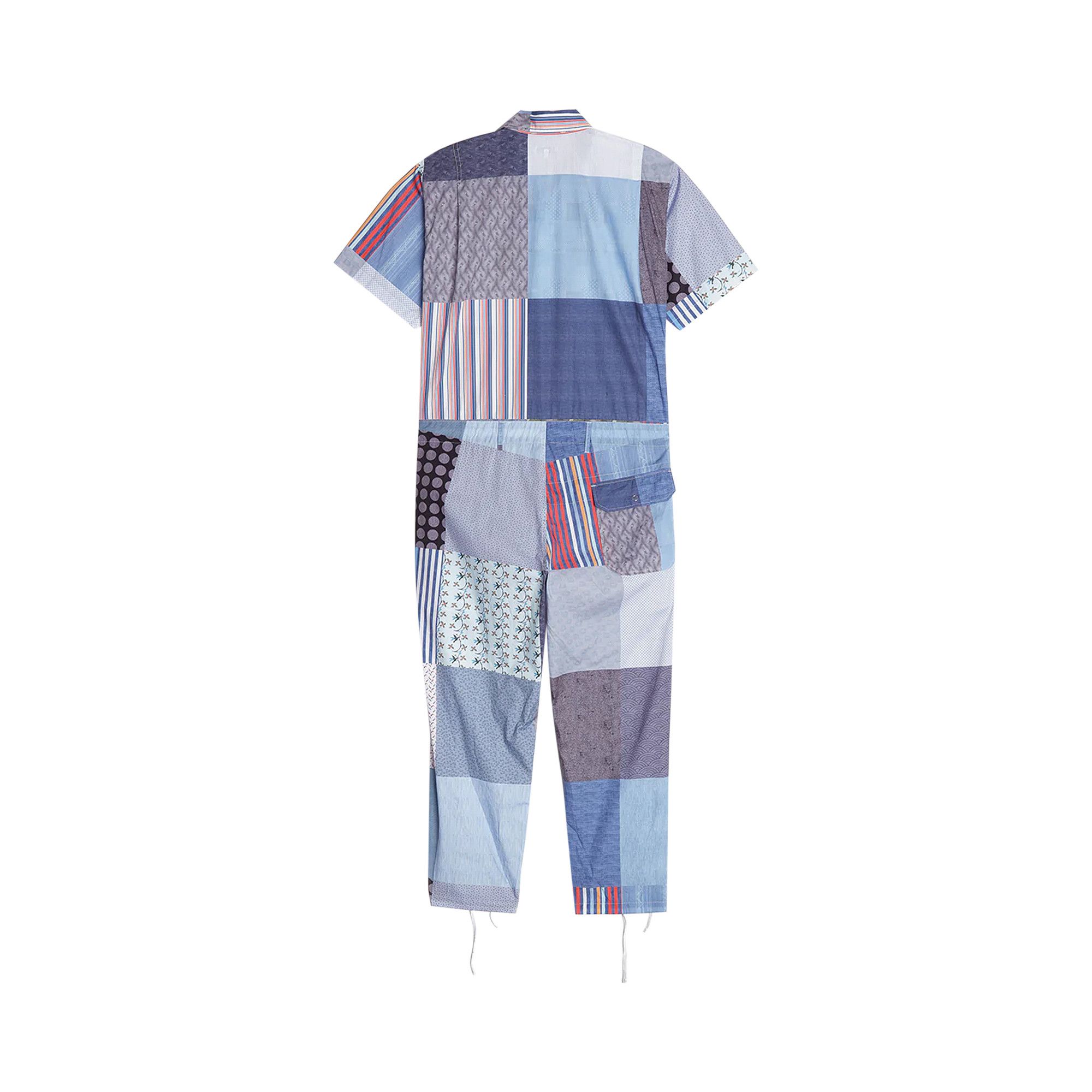Buy Engineered Garments Print Combi Suit 'Square Patchwork