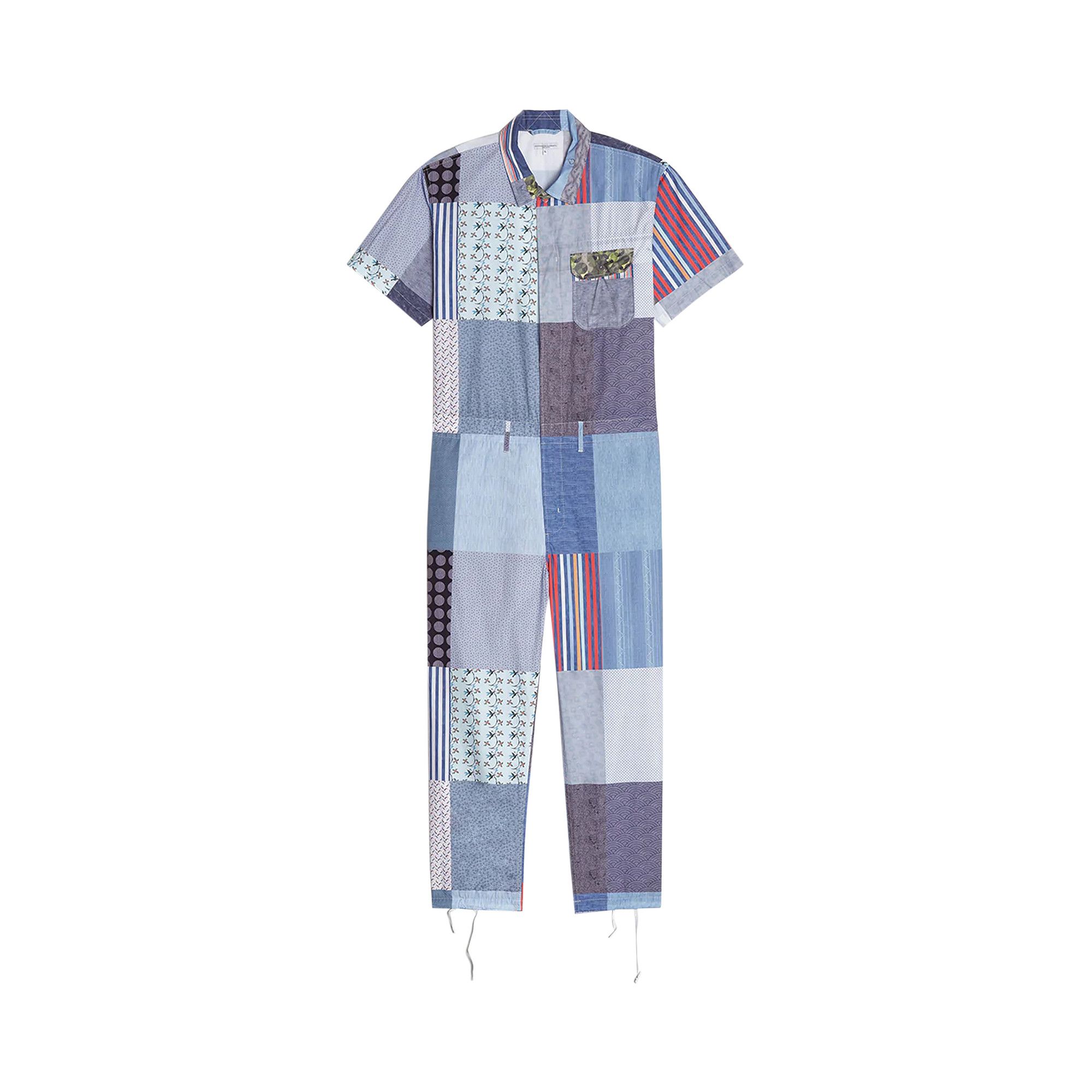Buy Engineered Garments Print Combi Suit 'Square Patchwork
