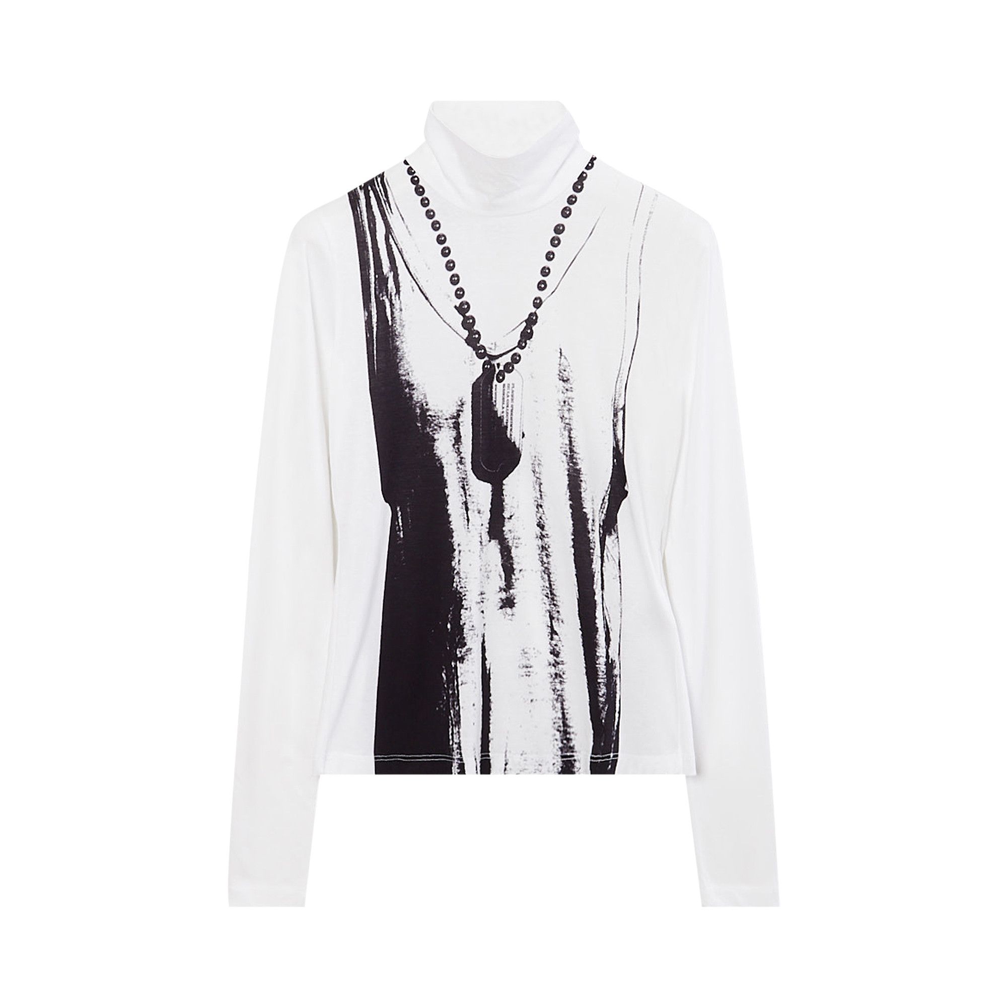 Buy MM6 Maison Margiela Printed Mockneck 'Black' - S52NC0266