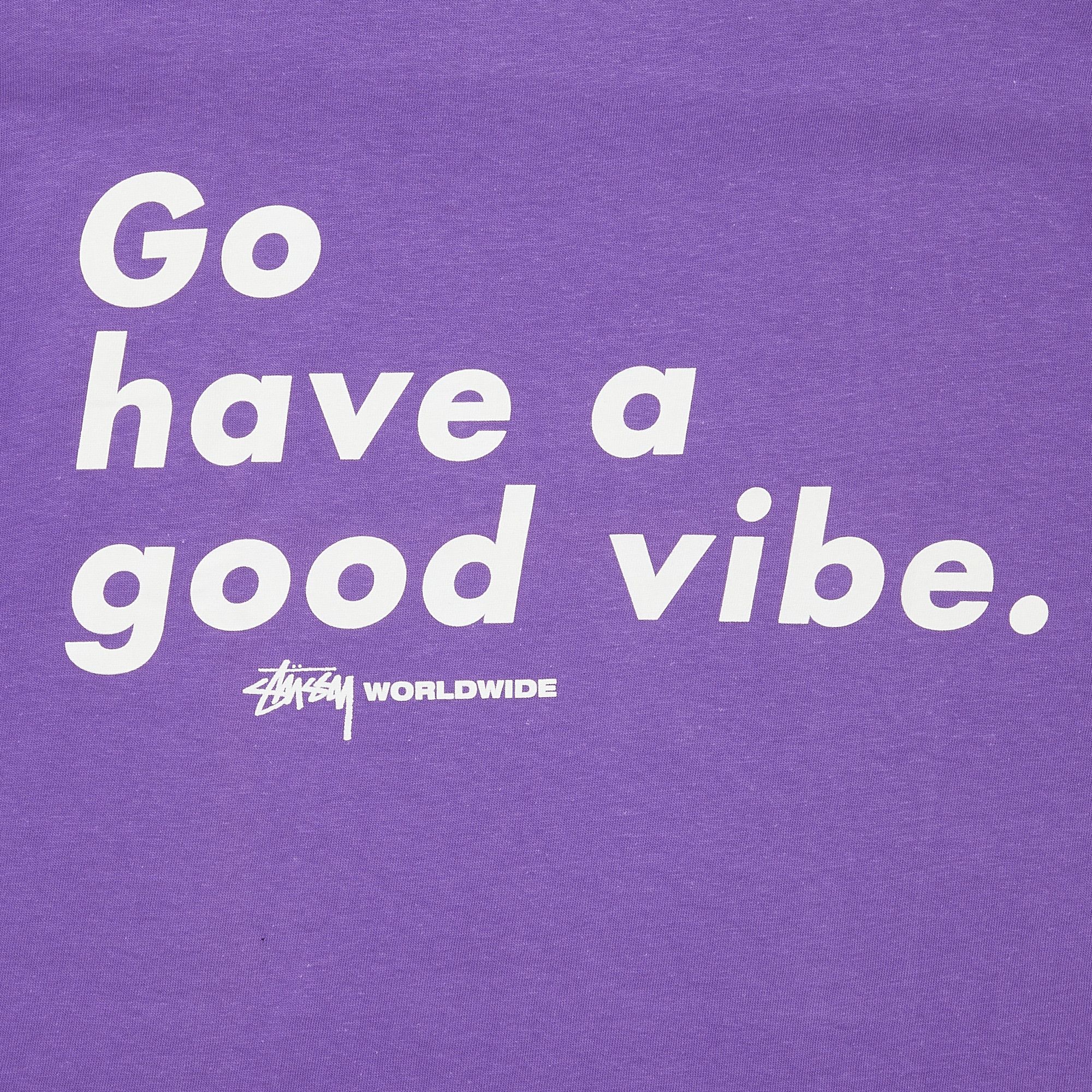 Buy Stussy Go Have A Good Vibe Tee 'Purple' - 0535 100000103GHAG PURP | GOAT