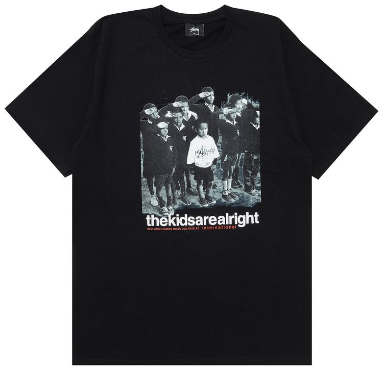 Stussy The Kids Are Alright Tee Black