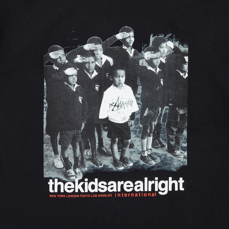 Stussy The Kids Are Alright Tee Black