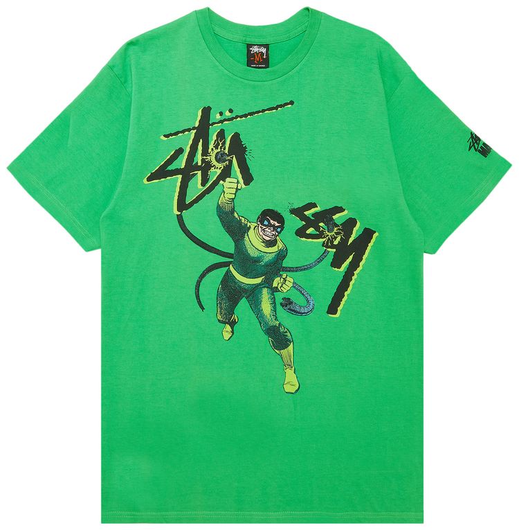 Stussy x Marvel Comics Doc Ock Tee Green