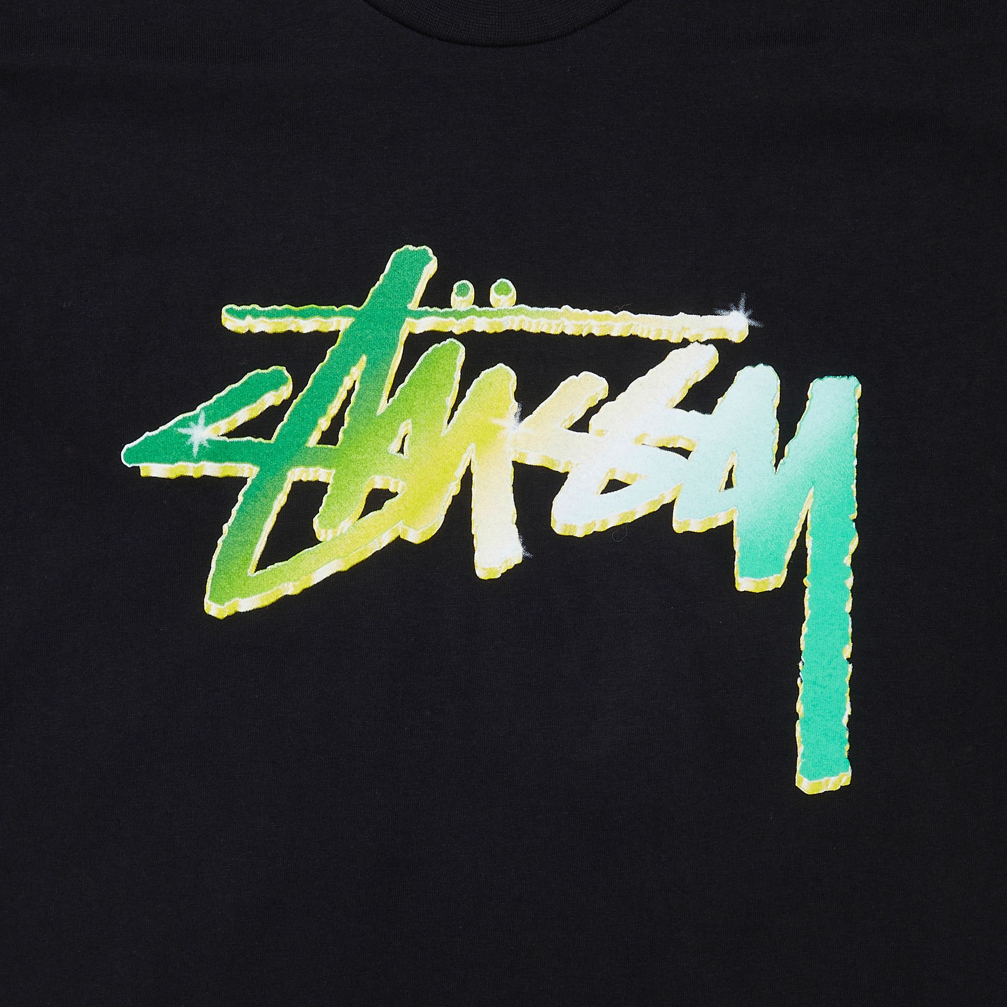 Buy Stussy Chrome Stock Tee 'Black' - 1903714 BLAC | GOAT