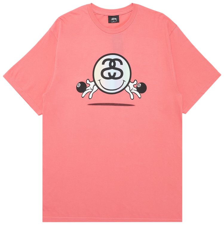 Stussy Smiley Link Tee Pink