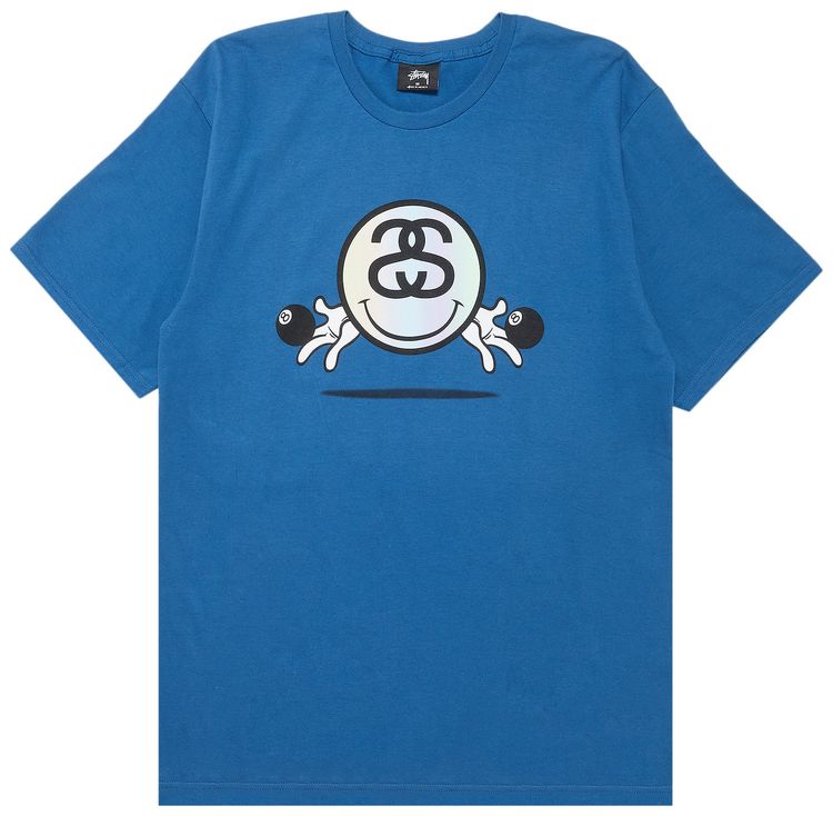 Stussy Smiley Link Tee Blue
